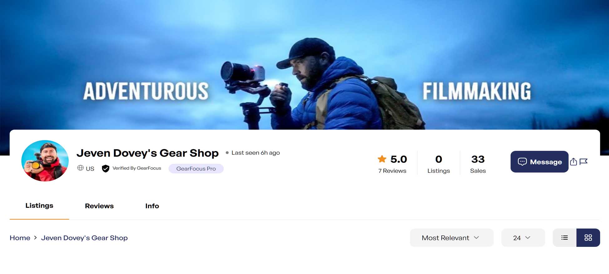 Jeven Dovey store banner